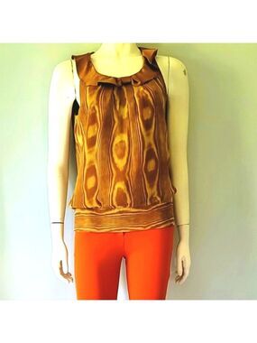 Bob Mackie Studio Sleeveless Ruffle Top Size S